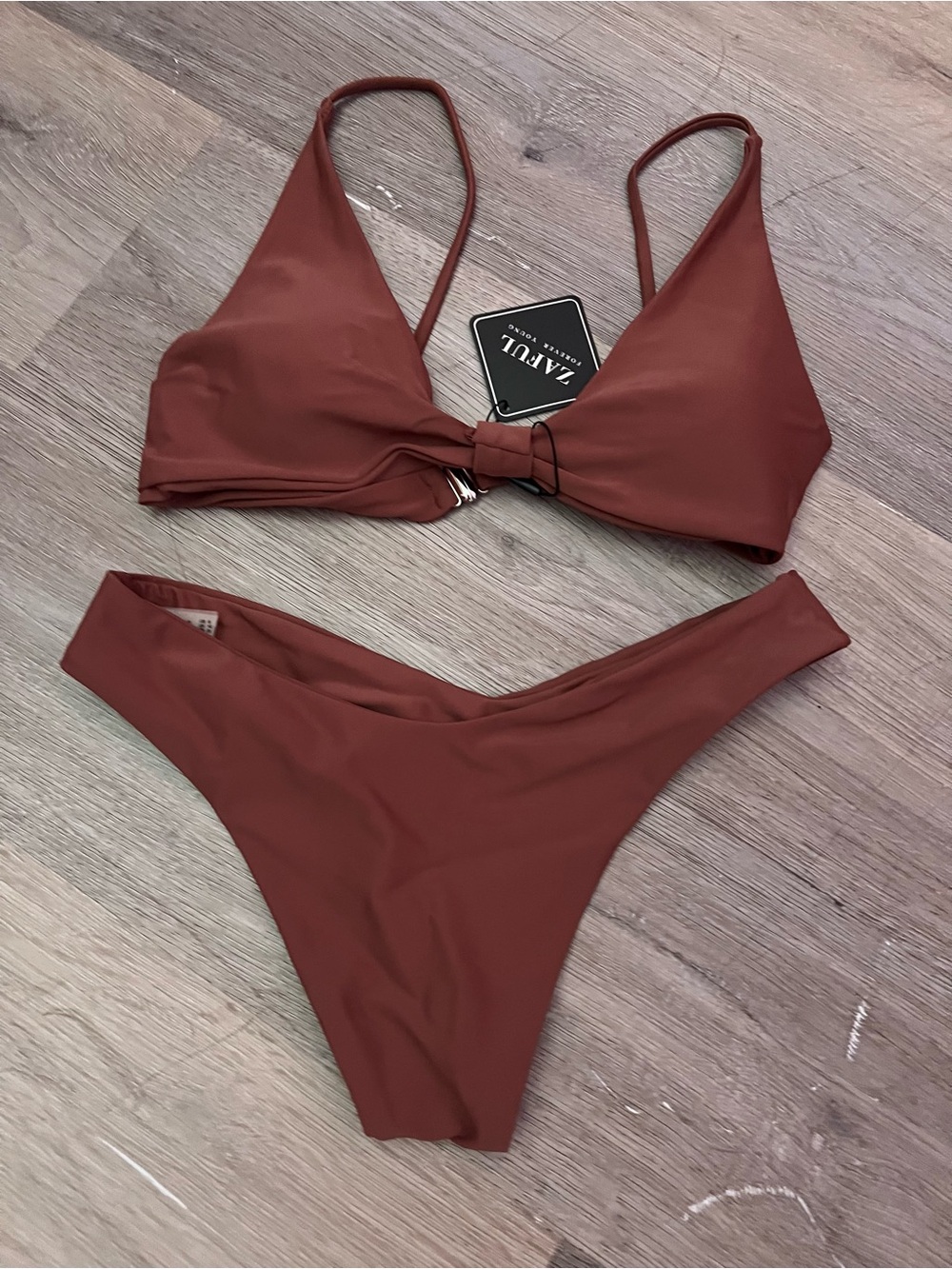 Zaful Rust Pink Bikini Set